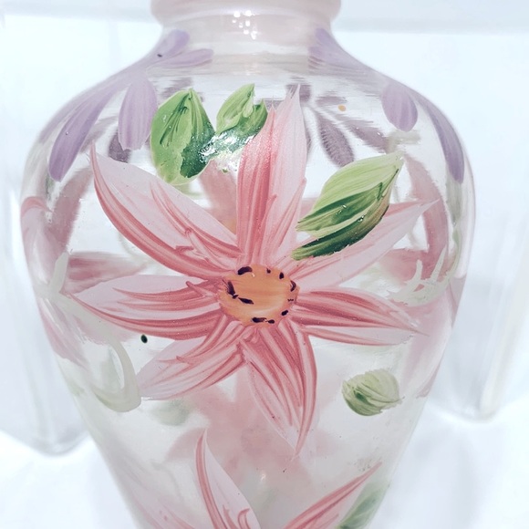 Hand painted floral vase - Picture 2 of 12